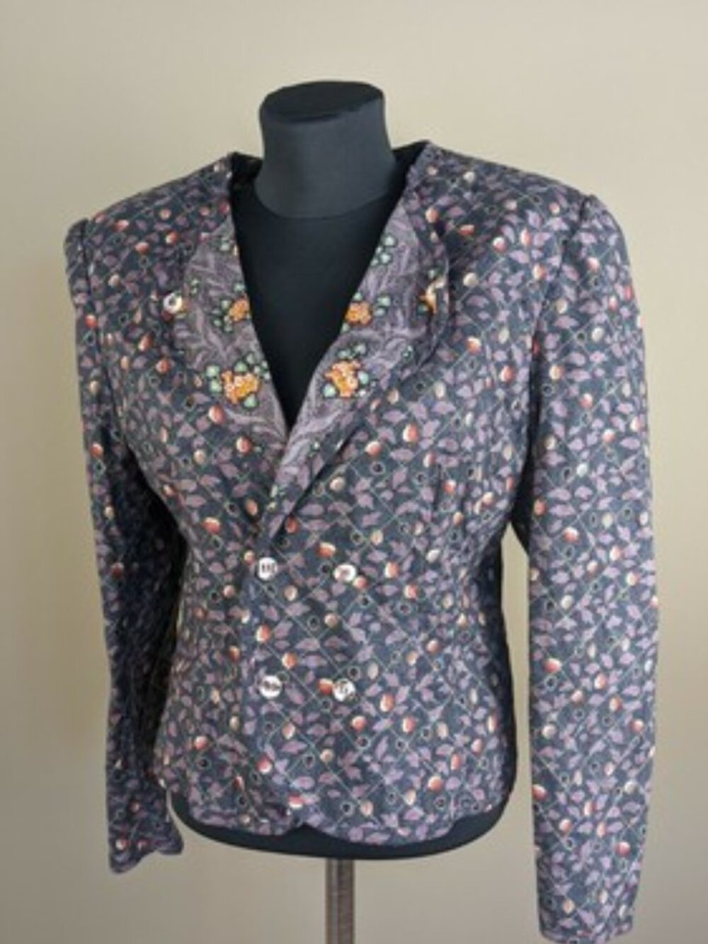 Vintage, Bogner, Quilted, Puff Sleeve Blazer Made in West Germany